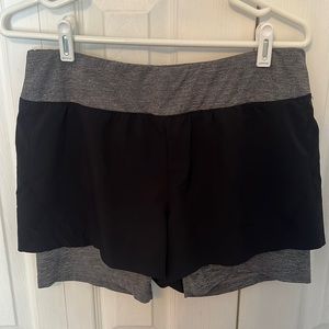 RBX Shorts w/ built in spandex. Size: M color: black&grey